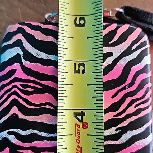 Justice Mini Purse Pink/White/Black Zebra Print Youth Crossbody Accessory OS - Picture 7 of 8